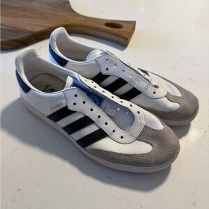 Adidas Samba White, Black, and Gray Sneakers